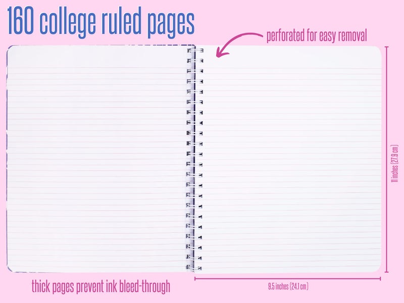 Lilly Pulitzer Large Hardcover Spiral Notebook, 11" x 9.5" with 160 College Ruled Pages, It Was All A Dream - Image 2